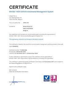 Сертификат экологического менеджмента EN ISO
